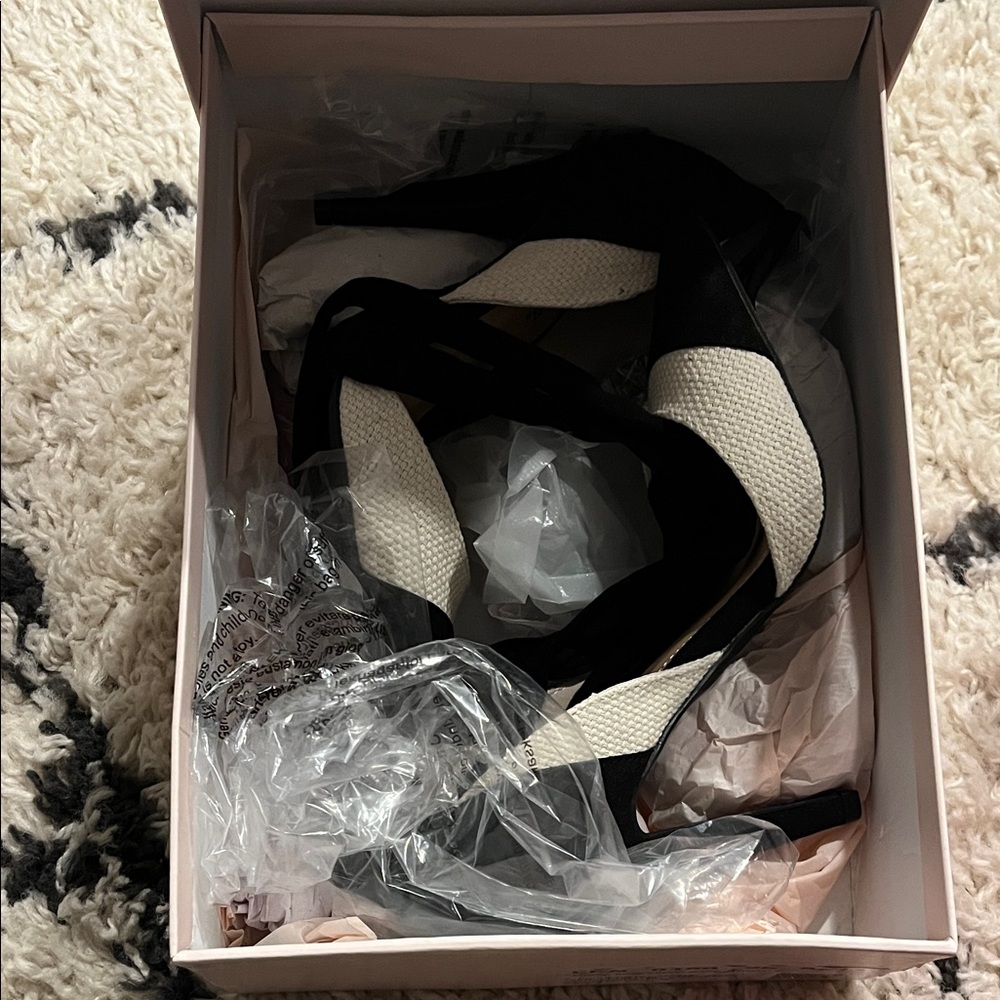 JustFab Black and White Heels